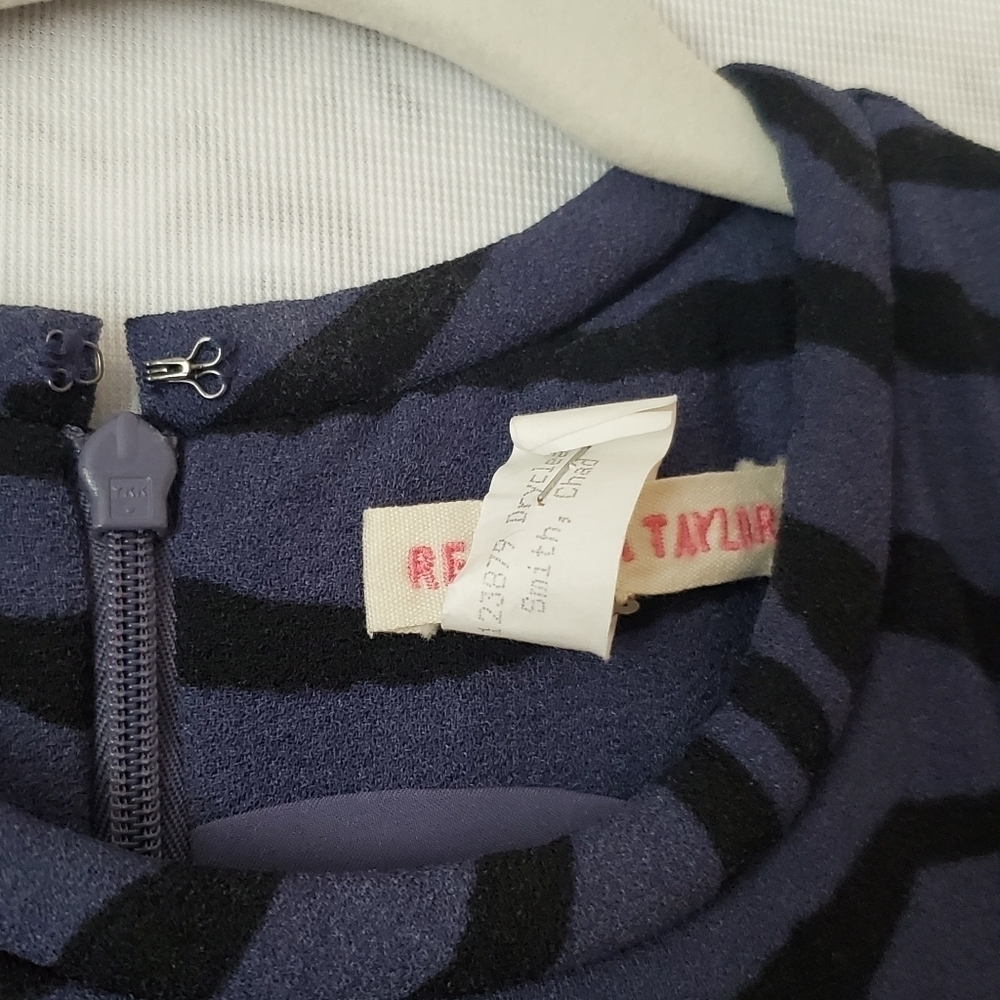 Rebecca Taylor Blue Zebra Print Dress - Picture 4 of 6